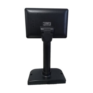 Rückseite des Kundenmonitors MagicPOS MP070UG, 7 Zoll, schwarz, mit Pole Stand und USB-Anschluss, ohne Touch