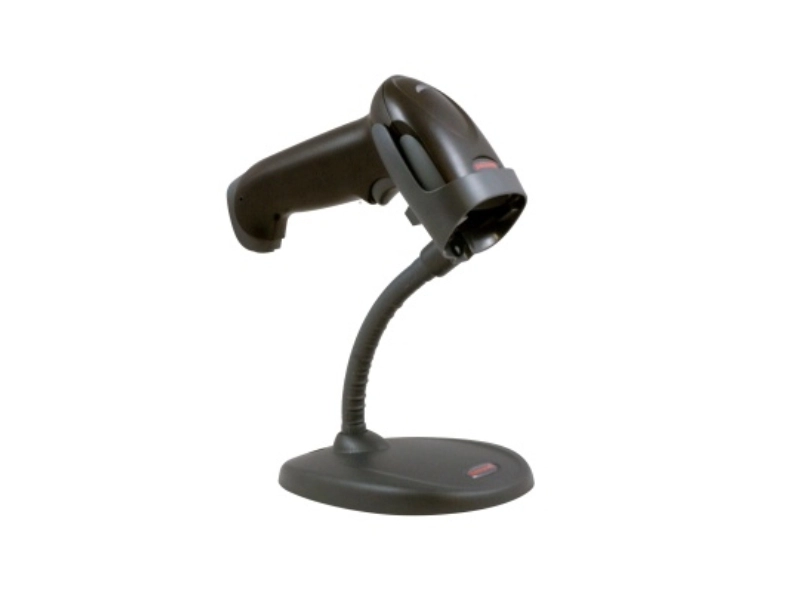 Honeywell Voyager 1250g handheld 1D USB barcode scanner on stand, ergonomic plug-and-play scanner for retail, POS and warehouse use
