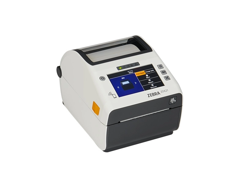 Zebra ZD621-HC HealthCare Etikettendrucker in Weiß mit Display für thermodirekten 203-dpi-Druck in Klinik, Labor und Praxis