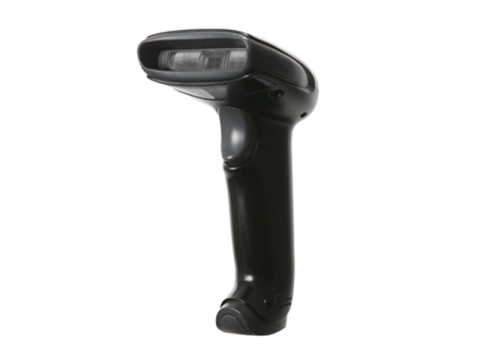 Black Honeywell Hyperion 1300g CCD 1D USB handheld barcode scanner for retail, POS software and light industrial use