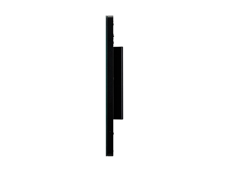 Side view of the black Iiyama TF2738MSC-B2 27-inch open frame Full HD 10-point touch monitor for kiosks, POS and digital signage