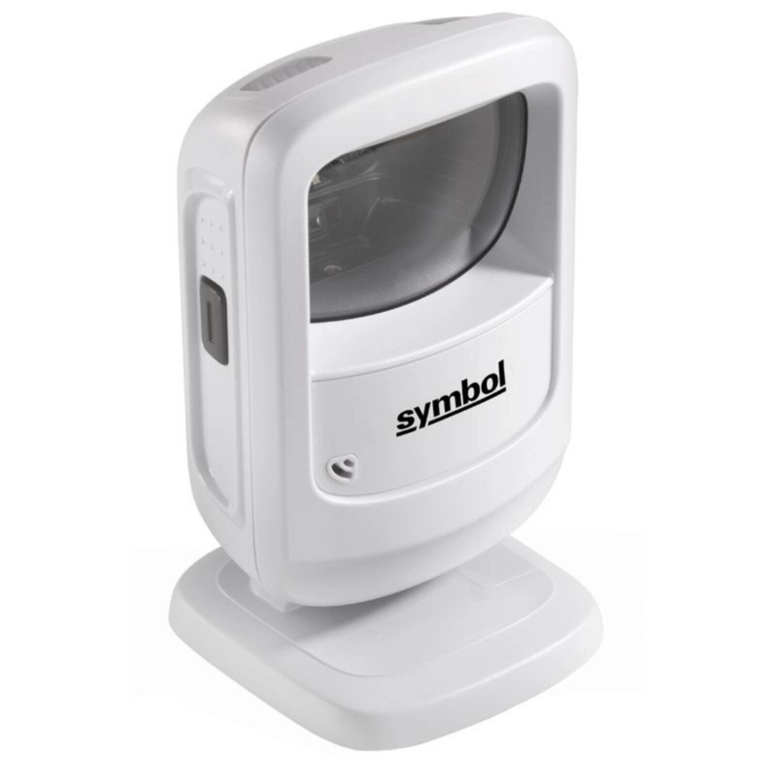 Weißer Zebra Symbol DS9208 1D/2D Präsentationsscanner mit Standfuß, USB-Barcodescanner für POS, Apotheke und SecurPharm