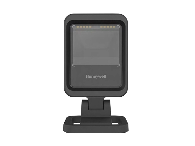 Honeywell Genesis XP 7680g black 1D/2D presentation barcode scanner with stand for retail POS and busy checkouts