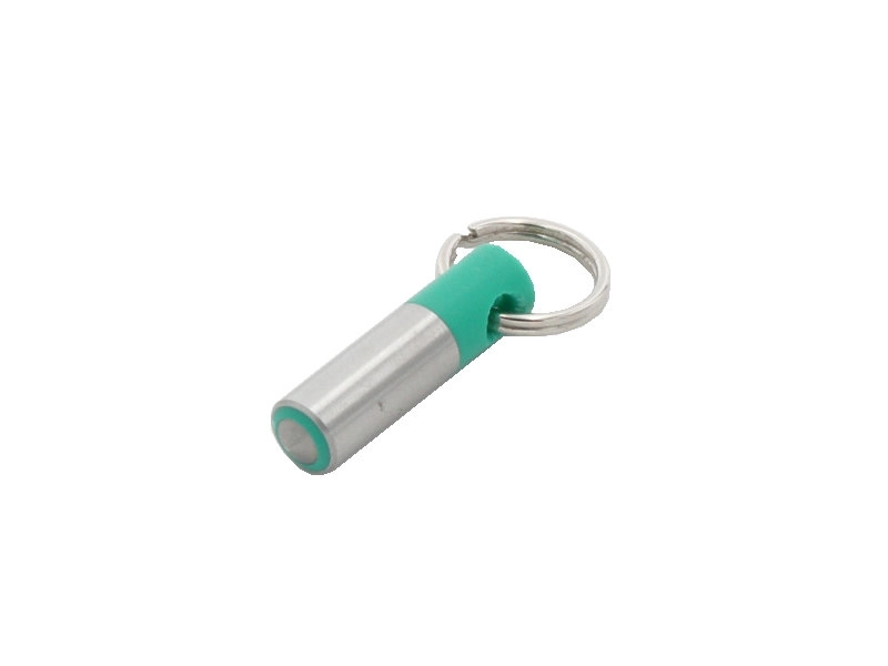 Green Addimat 30 mm waiter key with metal ring and fixed serial number for secure, tamper-proof key management in hospitality teams