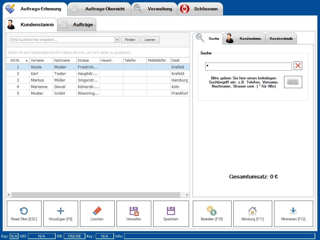GastroSoft Lieferdienst Add-On mit Shop-Connector: Kundendaten und Aufträge für Lieferdienst im Kassensystem verwalten