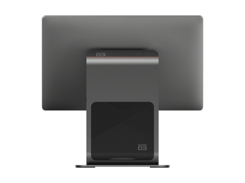 Rückansicht des Sunmi D3 All-in-One Kassensystems