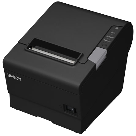 Bondrucker Epson TM-T88V dunkelgrau, USB, RS232, Cutter, 80mm Bon, Netzteil, USB Kabel, C31CA85042 M244A