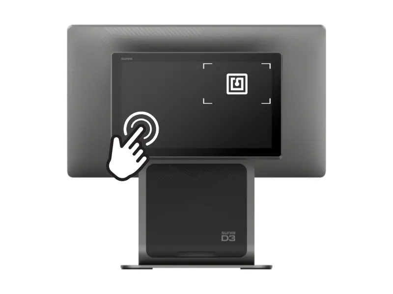 Sunmi D3 Kassensystem mit Touchscreen von hinten