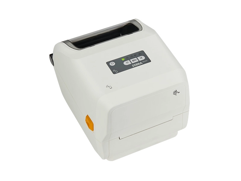 Weißer Zebra ZD421-HC Healthcare Thermotransfer-Etikettendrucker mit 203 dpi, USB, Bluetooth BLE 5 und Ethernet für Patientenetiketten