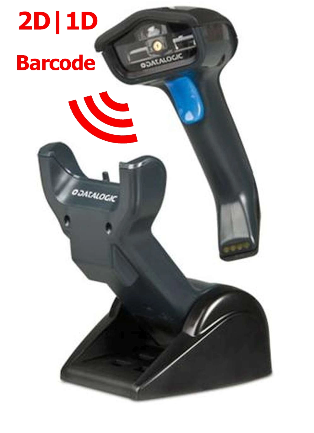 Refurbished Datalogic Gryphon GBT4400 wireless Bluetooth 1D/2D imager barcode scanner with USB charging dock for retail, POS, warehouse and logistics