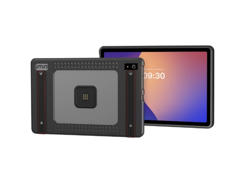 Front and rear view of the Sunmi CPad 8.8-inch Android POS tablet with 4G, NFC, eSIM, fingerprint support and 2D scanner for retail and hospitality