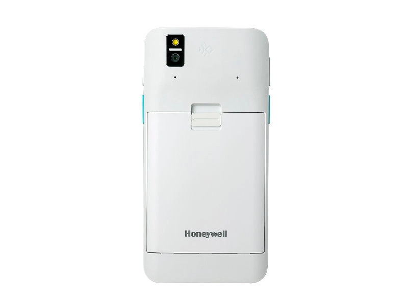 Rückansicht des Honeywell CT30 XP HC HealthCare Handhelds mit Kamera und Akkuabdeckung, 5,5 Zoll Mobilcomputer für Pflege und 2D-QR-Code-Scanning