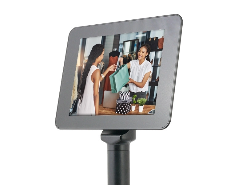 ARTDEV SD800-U 8 Zoll Kassenmonitor in Schwarz mit True Flat IPS Display und USB-Anschluss für POS, Handel und Gastronomie