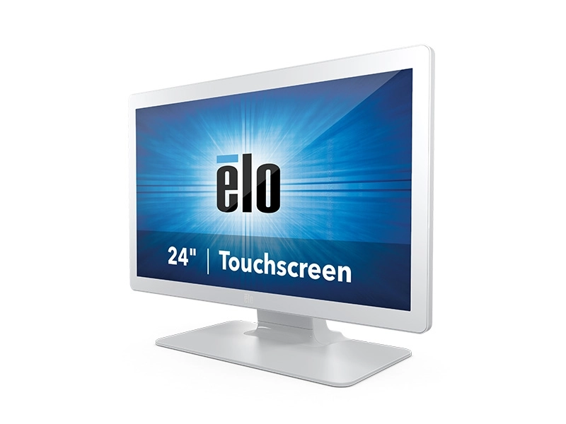 Weißer EloTouch 2403LM 23,8 Zoll Touchmonitor mit Blendschutz und kapazitivem 10-Touch für Gesundheitswesen, Klinik und Labor