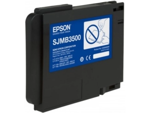 Original Epson SJMB3500 Wartungs-Box C33S020580 für ColorWorks TM-C3500 Farbetikettendrucker, schwarzer Tintenauffangbehälter