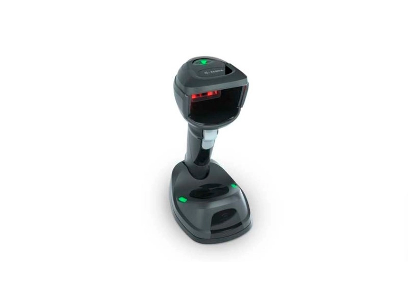 Zebra DS9908-SR black hybrid presentation scanner for POS retail checkout, 1D/2D and Digimarc barcode scanning with USB cable kit