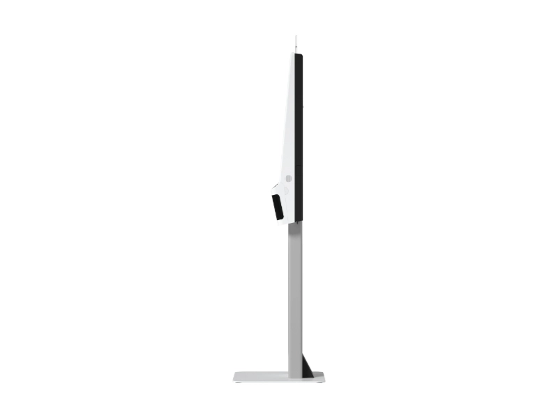 Sunmi K2 24 Zoll Self-Ordering-Kiosksystem als Restaurant Standgerät mit Full-HD Touch-Display, Android OS, Scanner und 80-mm-Drucker in Seitenansicht
