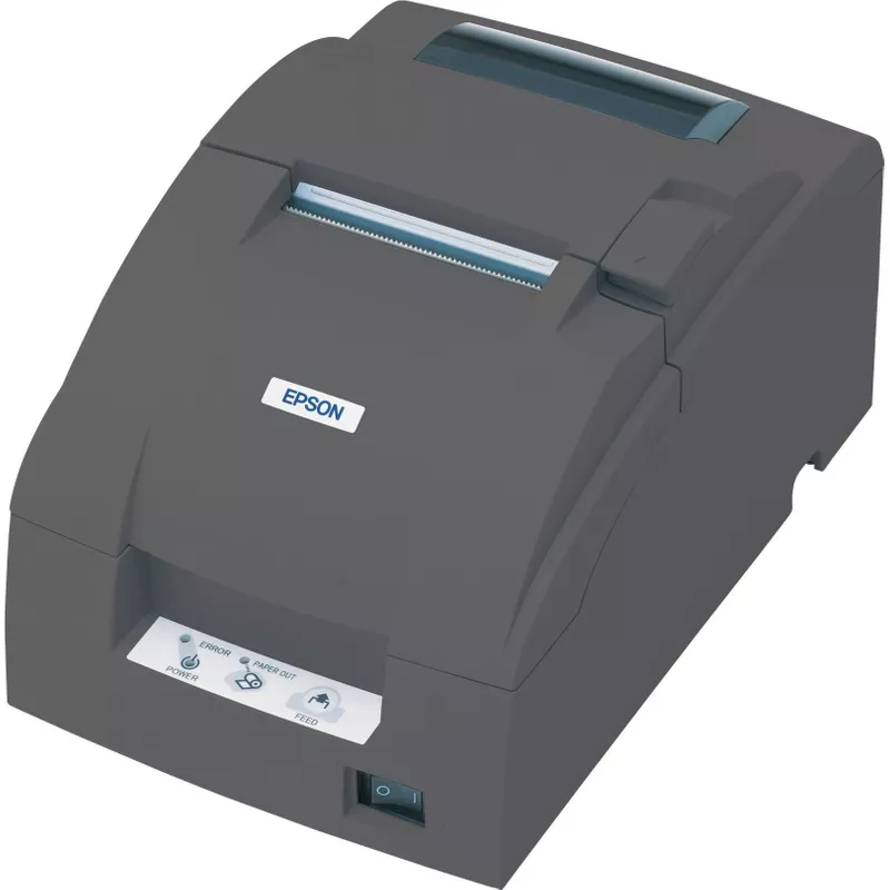 Epson TM-U220B-057 Bon-Nadeldrucker schwarz mit RS232, 76 mm Papierbreite und Auto-Cutter für Gastro-Kassen