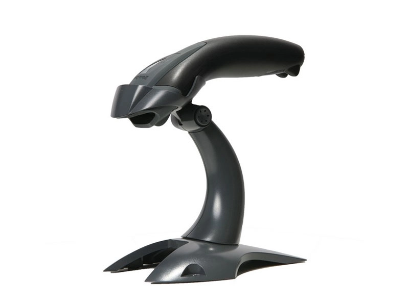 Honeywell Voyager 1400g 1D/2D USB-Barcodescanner in Schwarz mit Standfuß für Kasse, Lager und Logistik