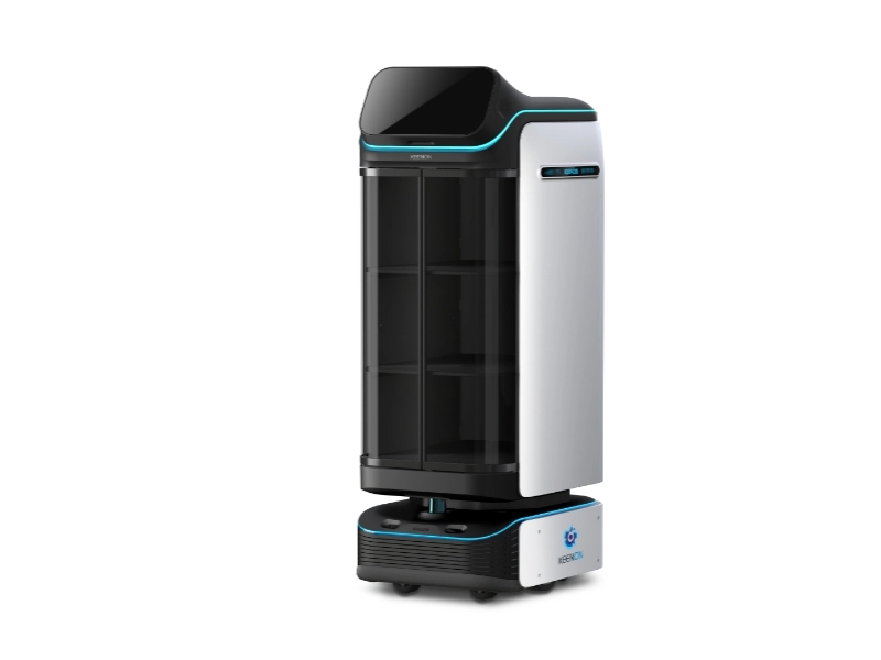 Keenon T3-DINERBOT Serviceroboter mit geschlossenen Fächern für Speisen und Getränke in Gastronomie, Restaurant und Hotel