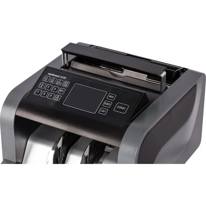 Ratiotec rapidcount S-575 Banknotenzähler mit Display und Prüffunktion für schnelles Zählen von Geldscheinen