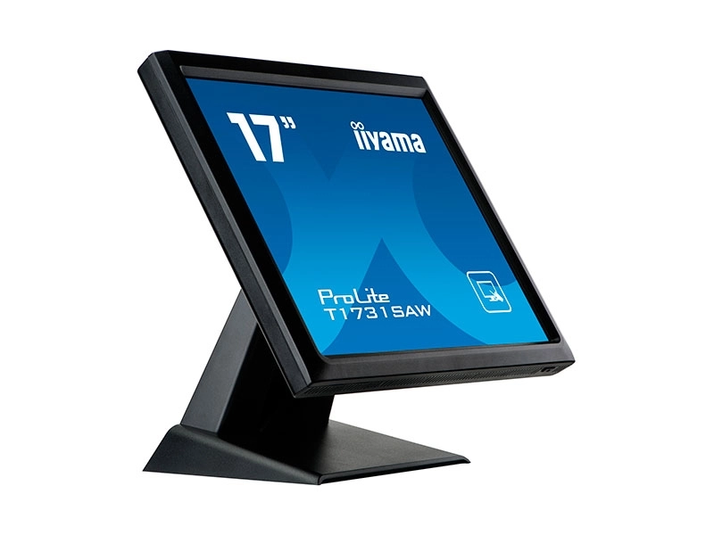Iiyama ProLite T1731SAW-B5 17-inch black SAW touchscreen monitor on stand for POS, retail and hospitality use with USB, HDMI and DisplayPort