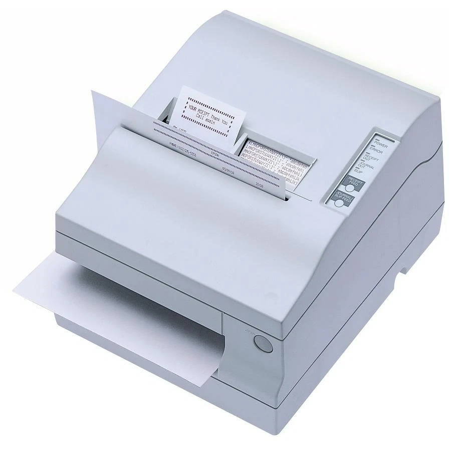 Refurbished Epson TM-U950 white serial multi-station receipt printer for POS, pharmacies and petrol stations with RS232 connection