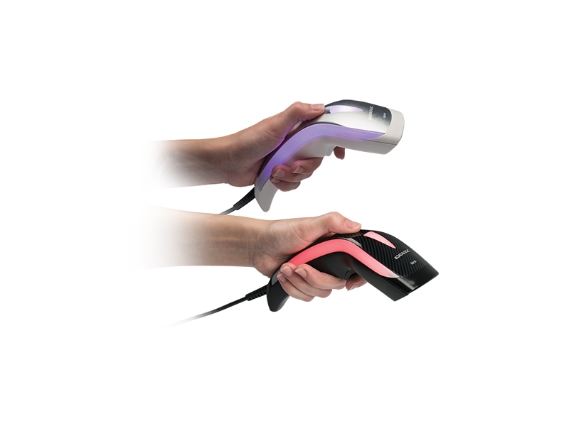 1D AutoScan Handscanner Datalogic Heron HD3130 Barcodescanner mit Ständer, USB-Kabel-KIT, schwarz, HD3130-BKK1B
