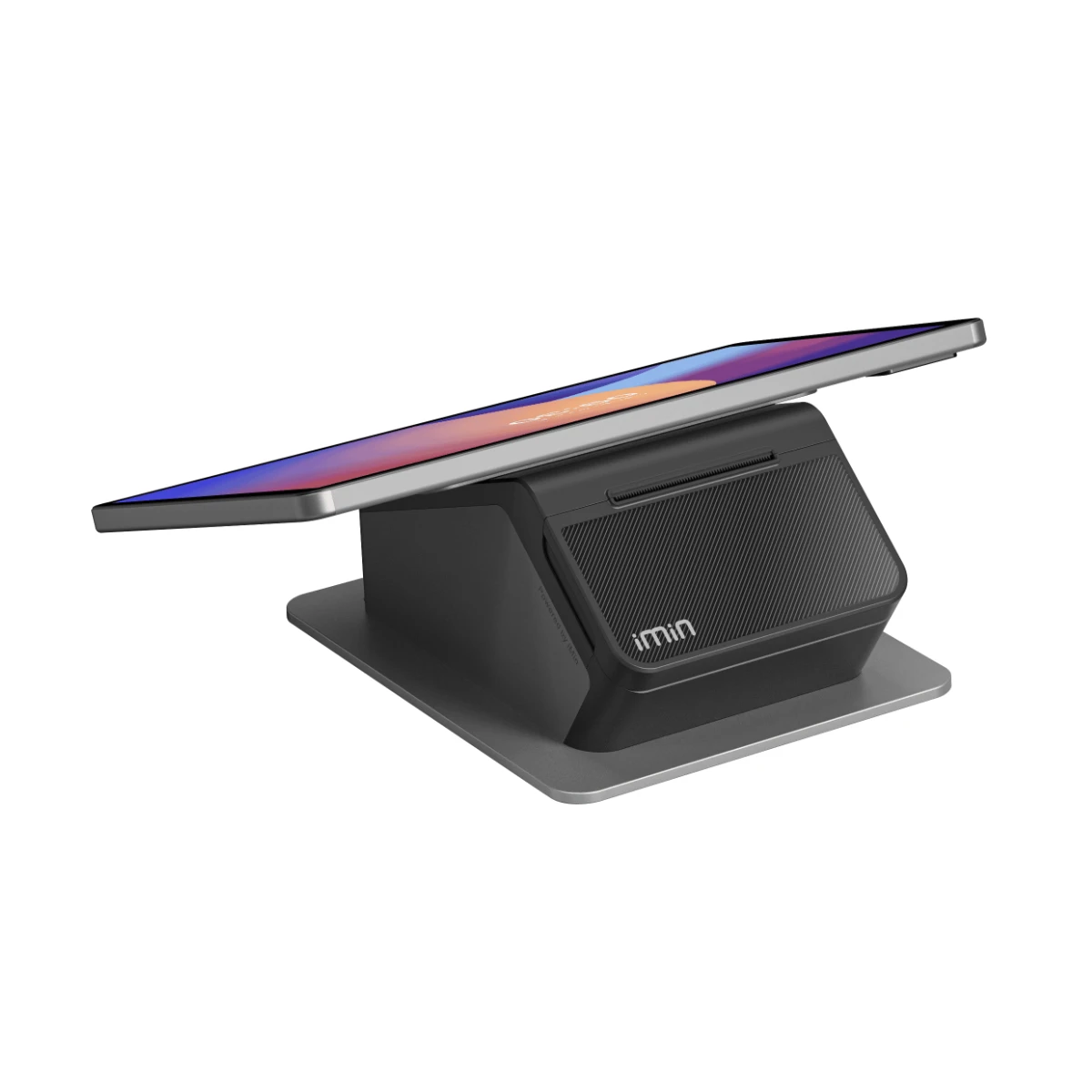 iMin Docking Station für Falcon 2 mit integriertem 58-mm-Bondrucker für POS-Kassenplätze in Handel und Gastronomie