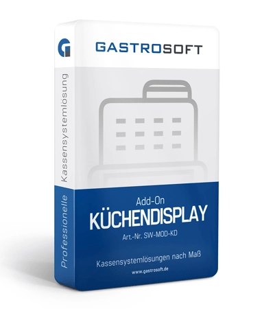 GastroSoft Küchendisplay Add-On als Web-Erweiterung für GastroSoft Professional zur digitalen Bestellanzeige in der Gastronomie