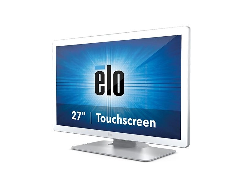 Weißer EloTouch 2703LM 27 Zoll Touchmonitor mit Blendschutz und kapazitivem 10-Touch für Gesundheitswesen, Kliniken und Labore