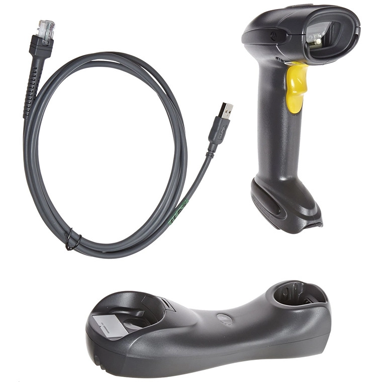 Zebra Symbol DS6878-SR kabelloser 1D/2D-Barcodescanner mit USB-Dockingstation und Kabel, generalüberholt für Kasse, Lager und Versand