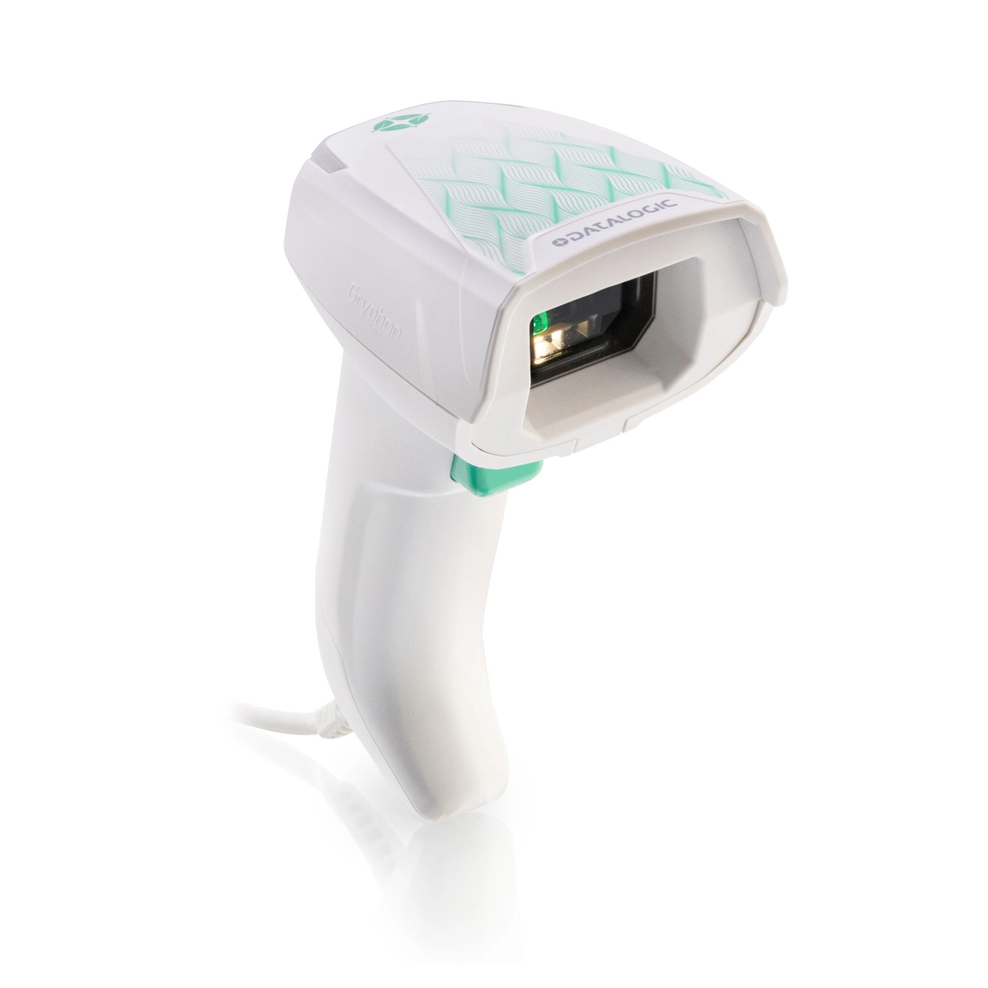 Datalogic Gryphon GD4620 HC weißer Healthcare 1D/2D High-Density-Barcodescanner mit USB-Kabel für Klinik, Labor und Pharma