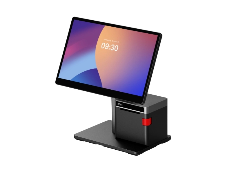 iMin Swan 2 Android-13-Kassensystem mit 15,6-Zoll-Touchscreen, GMS und integriertem 80-mm-Bondrucker für Einzelhandel und Gastronomie