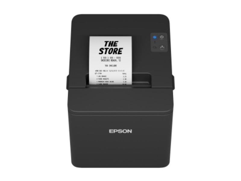Bondrucker Epson TM-T20IV, USB / LAN RJ45 Netzwerk, Cutter, 80mm, schwarz, Netzteil, C31CL47102