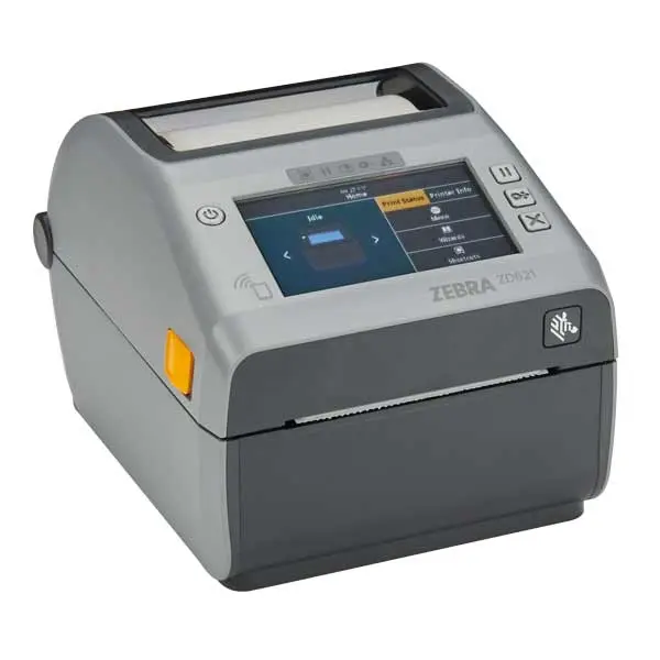 Zebra ZD621d Linerless-Etikettendrucker, 300 dpi Thermodirektdruck mit Cutter, USB, RS232, Bluetooth und Ethernet
