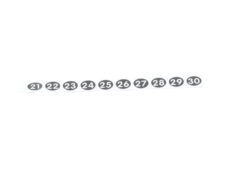 Replacement stick-on number stickers 21-30 for Addimat waiter pens, providing clear staff ID for POS use in restaurants, bars and hospitality teams