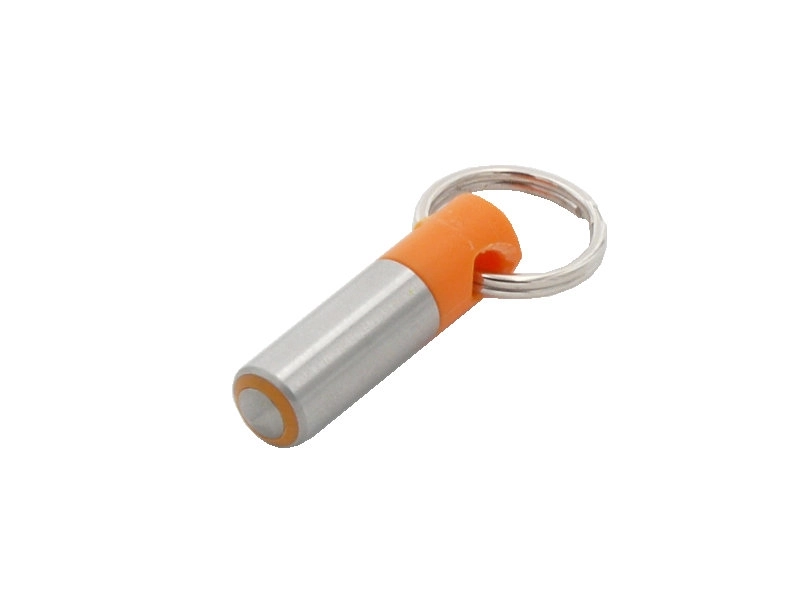 Orange Addimat waiter key, short 30 mm, with fixed serial number and metal ring, waterproof and tamper-proof for secure hospitality use