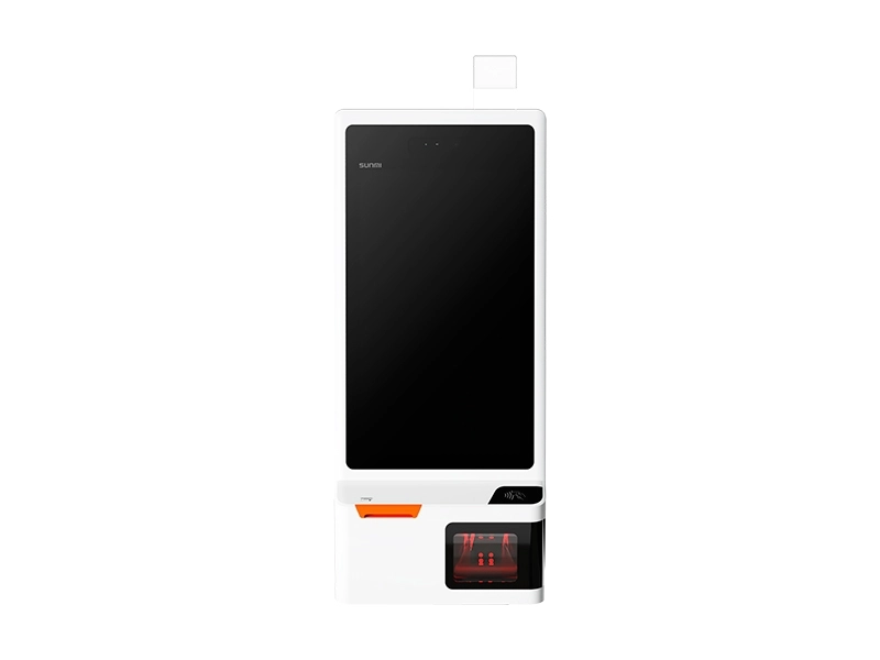 Sunmi K2 Self-Ordering-Kiosksystem mit 24-Zoll-Full-HD-Touchdisplay, Android 13 GMS, integriertem 2D-Scanner und 80-mm-Bondrucker für Gastronomie und Handel